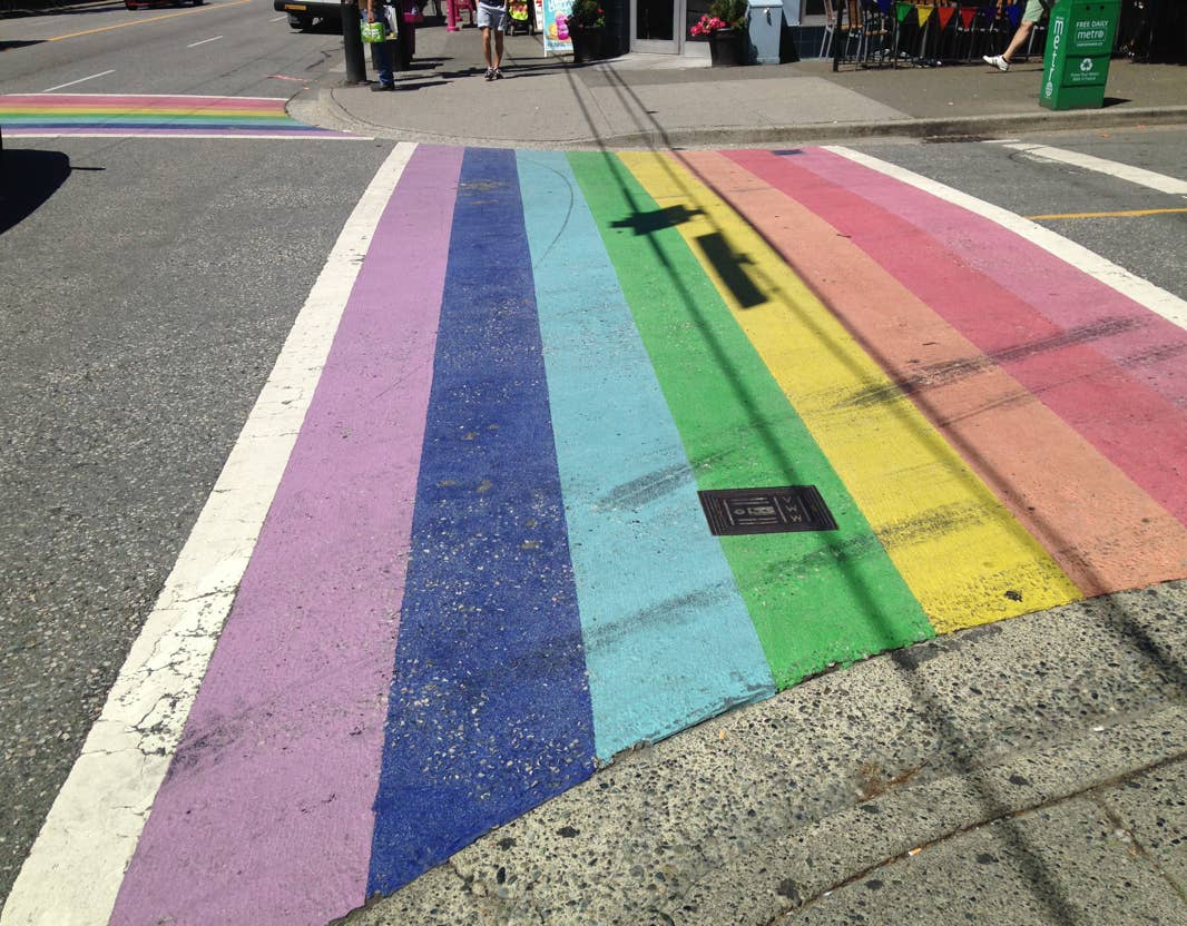 Rainbow crosswalk