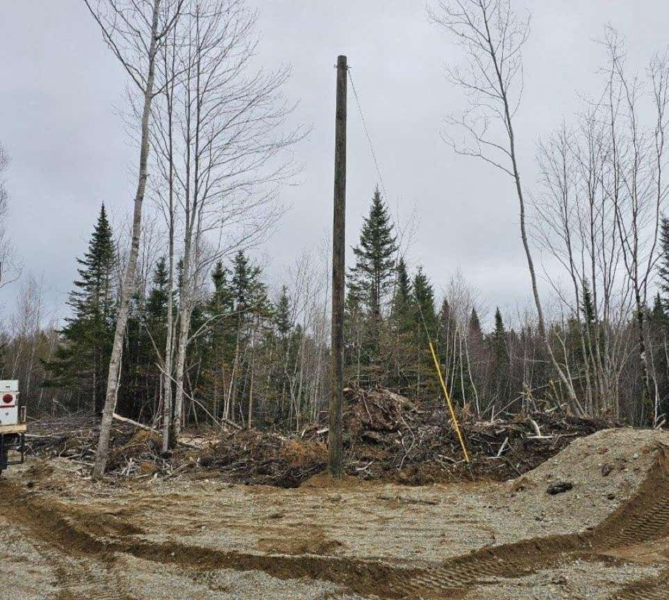 power pole installed at site